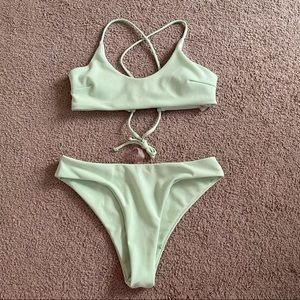 Green swimsuit set
